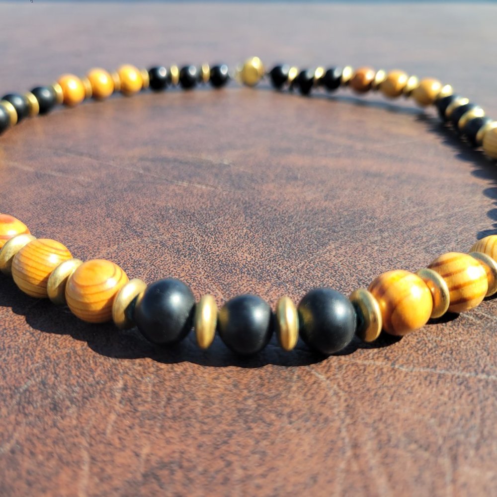 Vintage Chunky Wooden Necklace